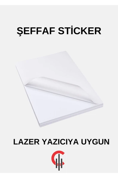 Şeffaf Etiket A4 25 Adet