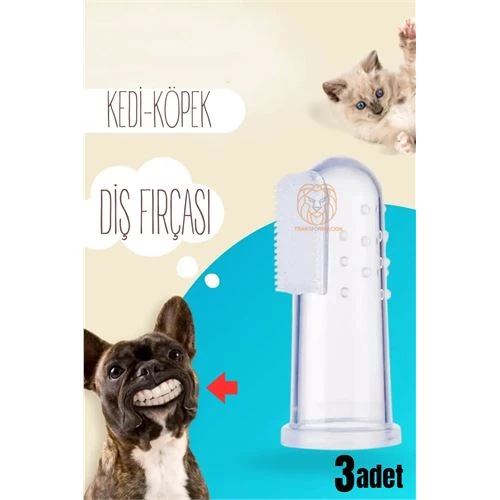 ModaCar Kedik Köpek Diş Fırçası Silikon Kutulu 3 lü SET