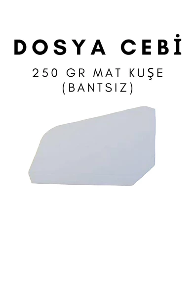 Dosya Cebi 250 Gr Mat Kuşe Bantsız 500 Adet
