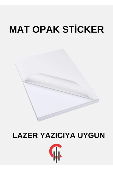 Mat Opak Etiket A4 5 Adet