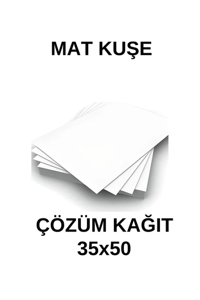 Mat Kuşe Gramajlı Kağıt 35X50 Cm 170 Gr - 50 Adet