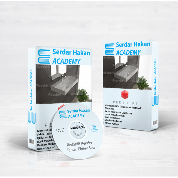 3ds Max 2021 ve RedShift Render Motoru Temel Eğitim Seti + Texture Arşivi