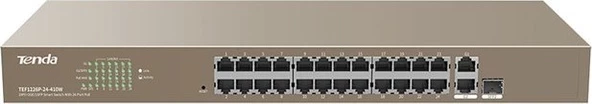 Tenda TEF1126P-24-250W 24 10/100Mbps +1 Gigabit/SFP 250W PoE Switch