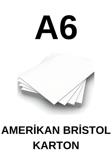 Amerikan Bristol Karton A6 210 gr - 400 Adet 10.5 ?x 14.8 cm
