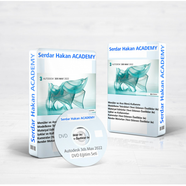 3ds Max 2022 Görsel Eğitim Seti (DVD-SET) + TEXTURE ARŞİVİ