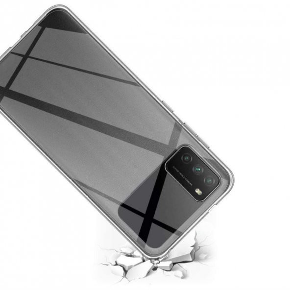 FitCase Xiaomi Poco M3 Kılıf Kamera Korumalı Silikon Şeffaf Arka Kapak - 2