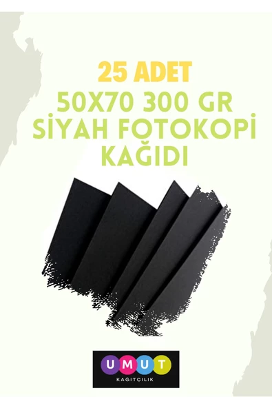 50x70 300 Gr Siyah Fotokopi Kağıdı 25 Adet