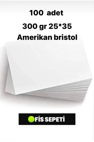 300 Gr 25*35 Amerikan Bristol 100 Adet