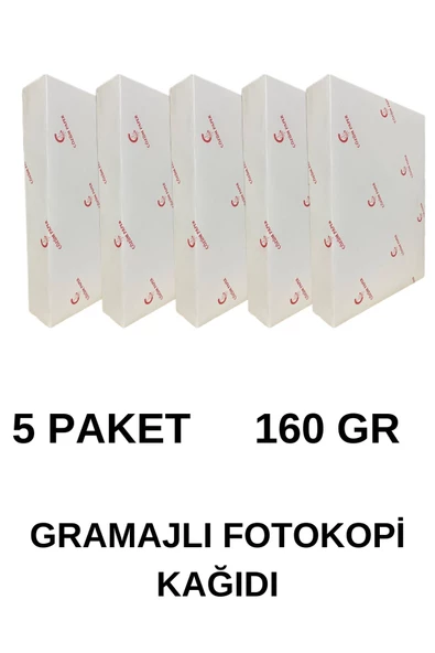 Çözüm Kağıt Gramajlı Fotokopi Kağıdı A4 160 Gr 5 Paket 1250 Yaprak