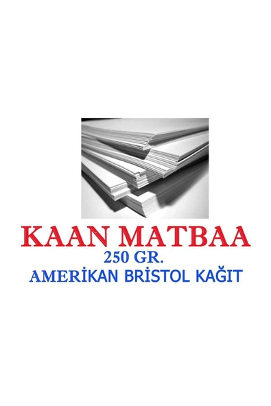 500 Adet Amerikan Bristol Kağıt A4 250 gr - 500 Adet