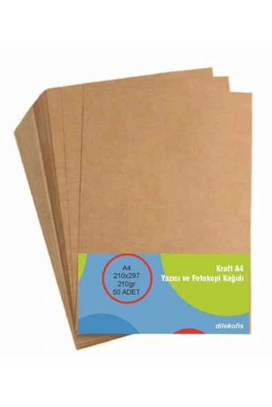Kraft Kağıt A4 210gr 50'li Pk