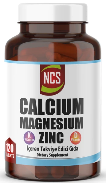 Ncs Kalsiyum  calcium Magnezyum Taurat Çinko 120 Tablet Vitamin D & K