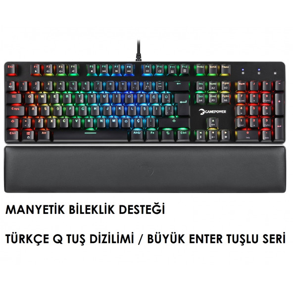 GAMEPOWER OGRE RGB Red Kırmızı Switch Gaming Oyuncu Mekanik Klavye (Yeni Seri) - 2