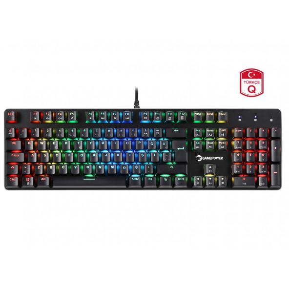 GAMEPOWER OGRE RGB Red Kırmızı Switch Gaming Oyuncu Mekanik Klavye (Yeni Seri) - 5