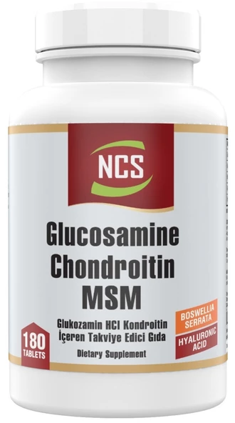 Glucosamine Chondroitin Msm 180 Tablet Boswellia Glukozamin - 1