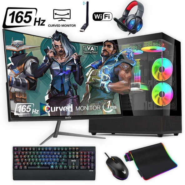 Ventus 501 X i5-10400F 16GB 512GB M.2 NVMe RTX 3060 8GB 24" 165 Hz Oyuncu Masaüstü Bilgisayarı