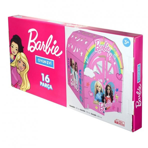 BARBİE KARTON OYUN EVİ BÜYÜK 16 PARÇA - 3