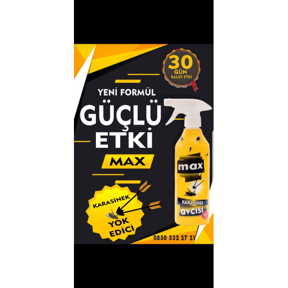 Max Ul Karasinek Avcısı Yeni Nesil Karasinek İlacı Haşere İlacı Böcek İlacı - 2