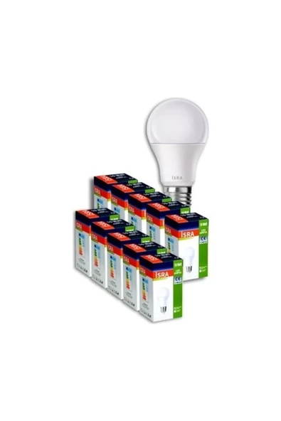 20 ADET ISRA 10W LED AMPUL 6500K BEYAZ