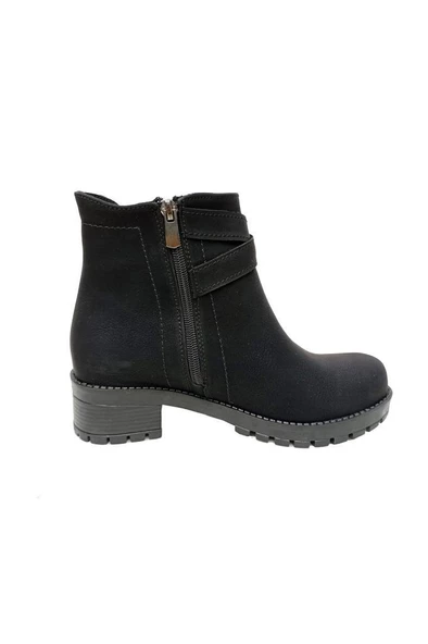 Efsun 2160-22 Yağlı Deri Fashion Fermuarlı Kadın Bot - 2