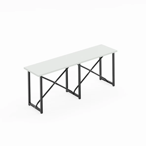 Eportatif Mutfak Bahçe Bank Sandalye Düz Bank Sandalye Bench Beyaz 1542 - 5