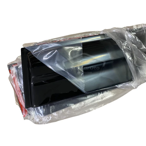 Hyundai Elantra 2016-2018 Uyumlu Mugen Cam Rüzgarlığı Seti Piano Black 4'lü İthal Parlak Siyah - 4