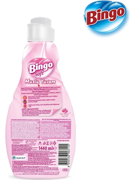Bingo Bingo Soft Konsantre Çamaşır Yumuşatıcısı Mutlu Yuvam 1440 ml x 3 Adet - 2