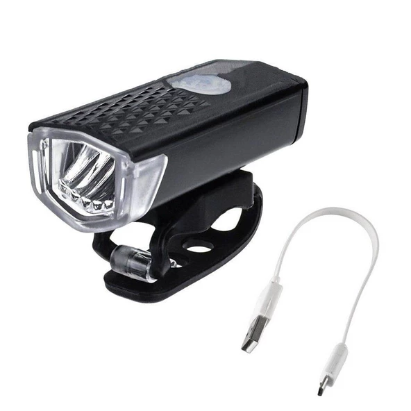 Sarissa Usb Şarj Edilebilir Led Bisiklet Far Ön Işık Kuyruk Lambası 6116 Bisiklet Far Stop Seti - 5