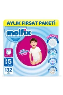 Molfix Pants Bebek Bezi 5 Beden Junior Aylık Fırsat Paketi 132 Adet