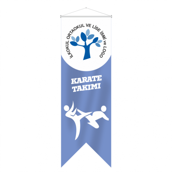 Karate Takımı Kırlangıç Flama 50x150 cm