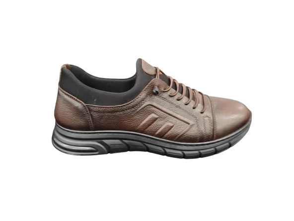 Ulusoy İç Dış Hakiki Deri Kaydırmaz Kauçuk Taban Ortopedik Günlük Erkek Casual Ayakkabı - 6