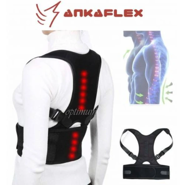 Ankaflex Dik Duruş Kamburluk Önleyici Sırt Bel Korsesi Manyetik D - Resim 4