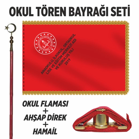 Okul Flaması Tören Takım Seti