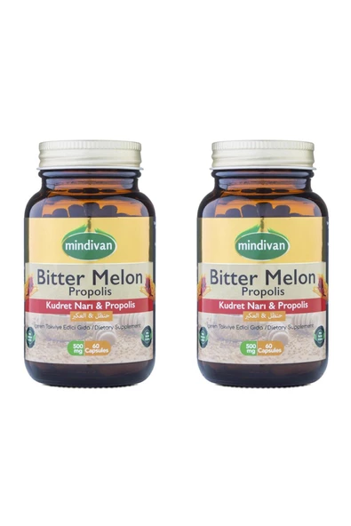 Mindivan Bitter Melon Propolis 500 mg 60 Capsules x2 Piece