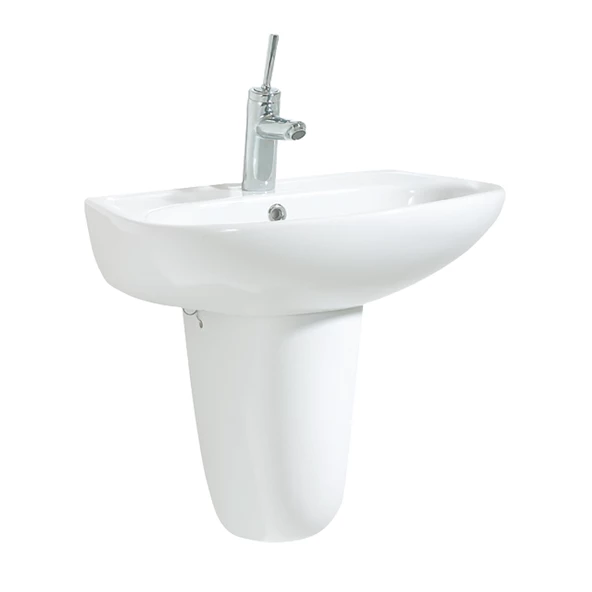 Creavit SD055 Sedef Yarım Ayak Lavabo 45X55 cm Beyaz - 1