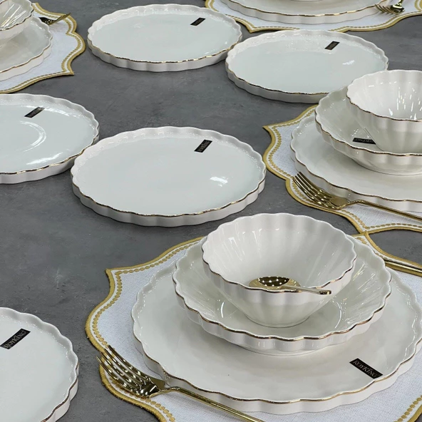 Royking Twist Gold 24 Parça Yemek Takımı HRN 017 - 3