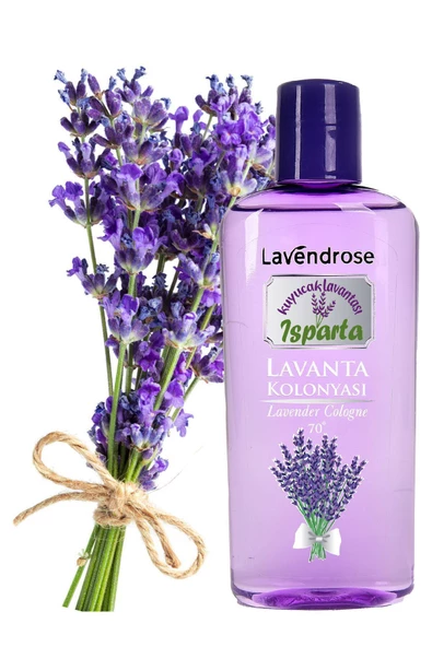 Lavendrose Lavanta Kolonyası, Taze Lavanta Kokulu Lavanta Kolonyası,70 Derece 200ml Dökme Kapak