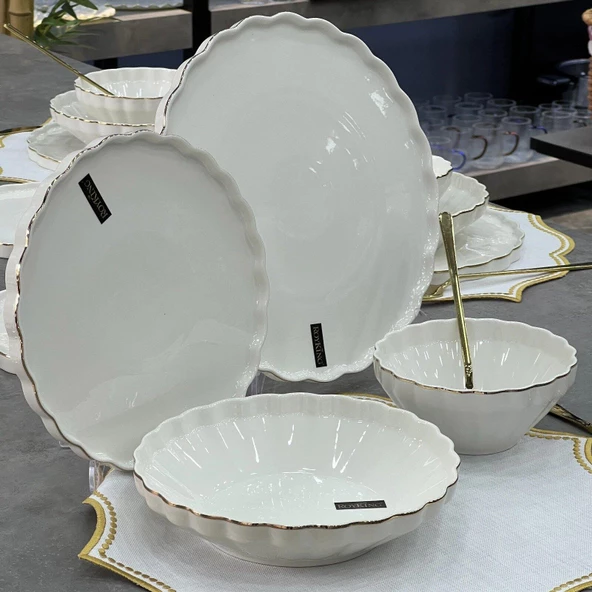 Royking Twist Gold 24 Parça Yemek Takımı HRN 017 - 2