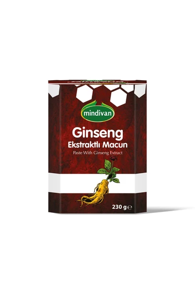 Mindivan Ginseng Ekstraktlı Polenli Macun 230 Gr