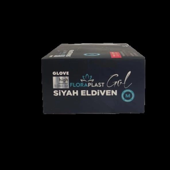 Floraplast L Boy Pudrasız Elastik 1 Koli 2000 Adet Siyah Eldiven - 6