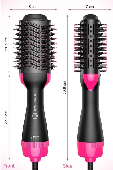 Profosyonel Saç Kurutma Makinesi -3 FONKSİYONLU  Taraklı Saç Düzleştirici - Fön Makinesi 1200W - 7