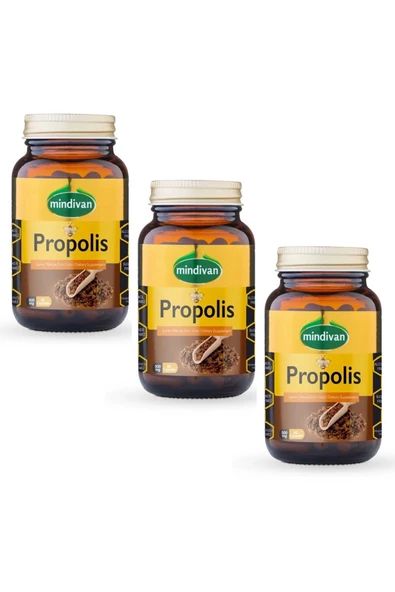 Mindivan Propolis Ekstraklı 500 Mg 60 Kapsül X3 Adet