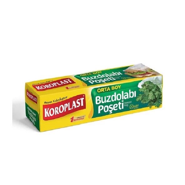 Koroplast Orta Boy Buzdolabı Poşeti 24x38 Cm 20 Li x 2 Paket - 2