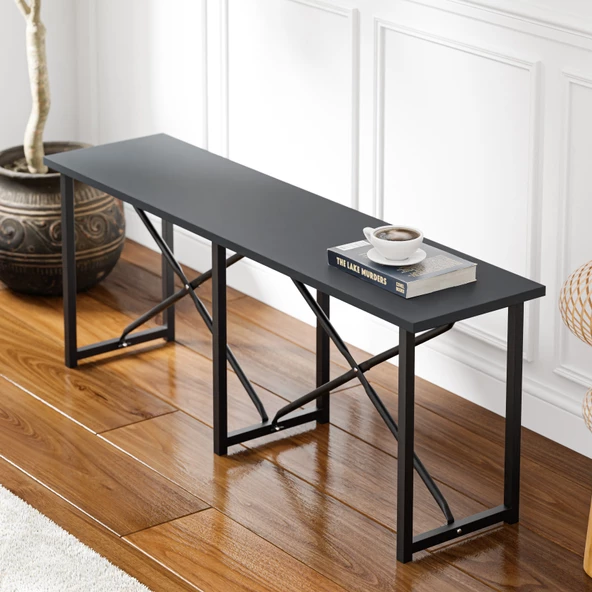 Eportatif Mutfak Bahçe Bank Sandalye Düz Bank Sandalye Bench Füme 1543 - 3