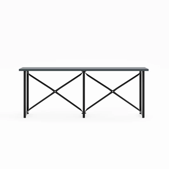 Eportatif Mutfak Bahçe Bank Sandalye Düz Bank Sandalye Bench Füme 1543 - 6