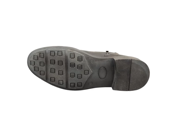 Slope İç Dış Hakiki Deri Yandan Lastik Fermuarlı Kauçuk Kayırmaz Taban Erkek Bot - 4