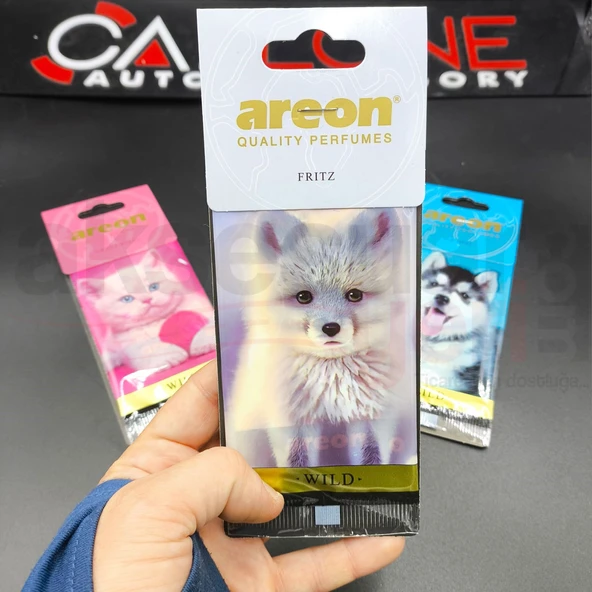 Areon X Model Lastikli Ayna Kokusu 3'lü Set Sibirya Kurdu-Kedi-Kurt