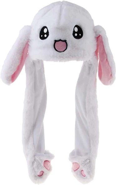 KIZ ERKEK LED IŞIKLI HAREKETLİ PELÜŞ KULAKLIK BERE - Resim 2