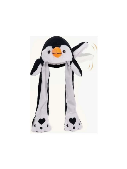 KIZ ERKEK LED IŞIKLI HAREKETLİ PELÜŞ KULAKLIK BERE - Resim 7