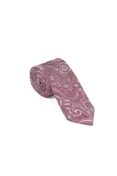 Brianze Pembe Şal Motif Desen Kravat Mendil Set - Resim 2